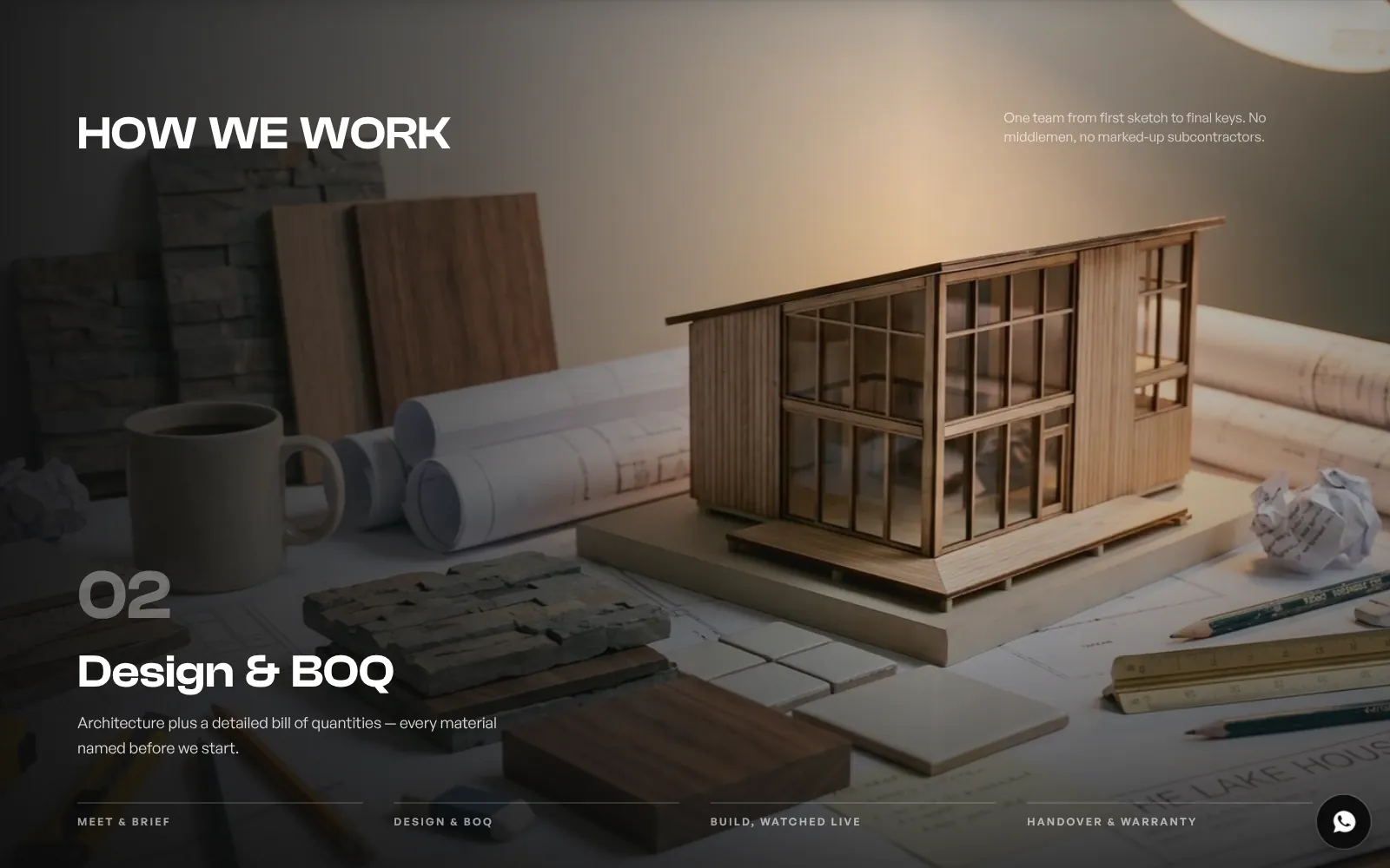 Ciara Homes, website screen three