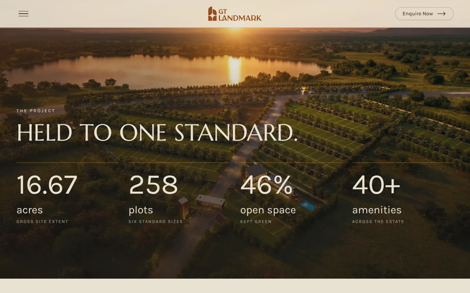 GT Landmark, website screen one