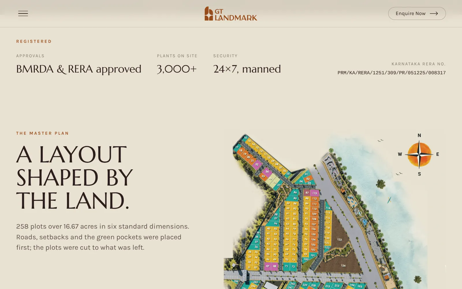 GT Landmark, website screen two