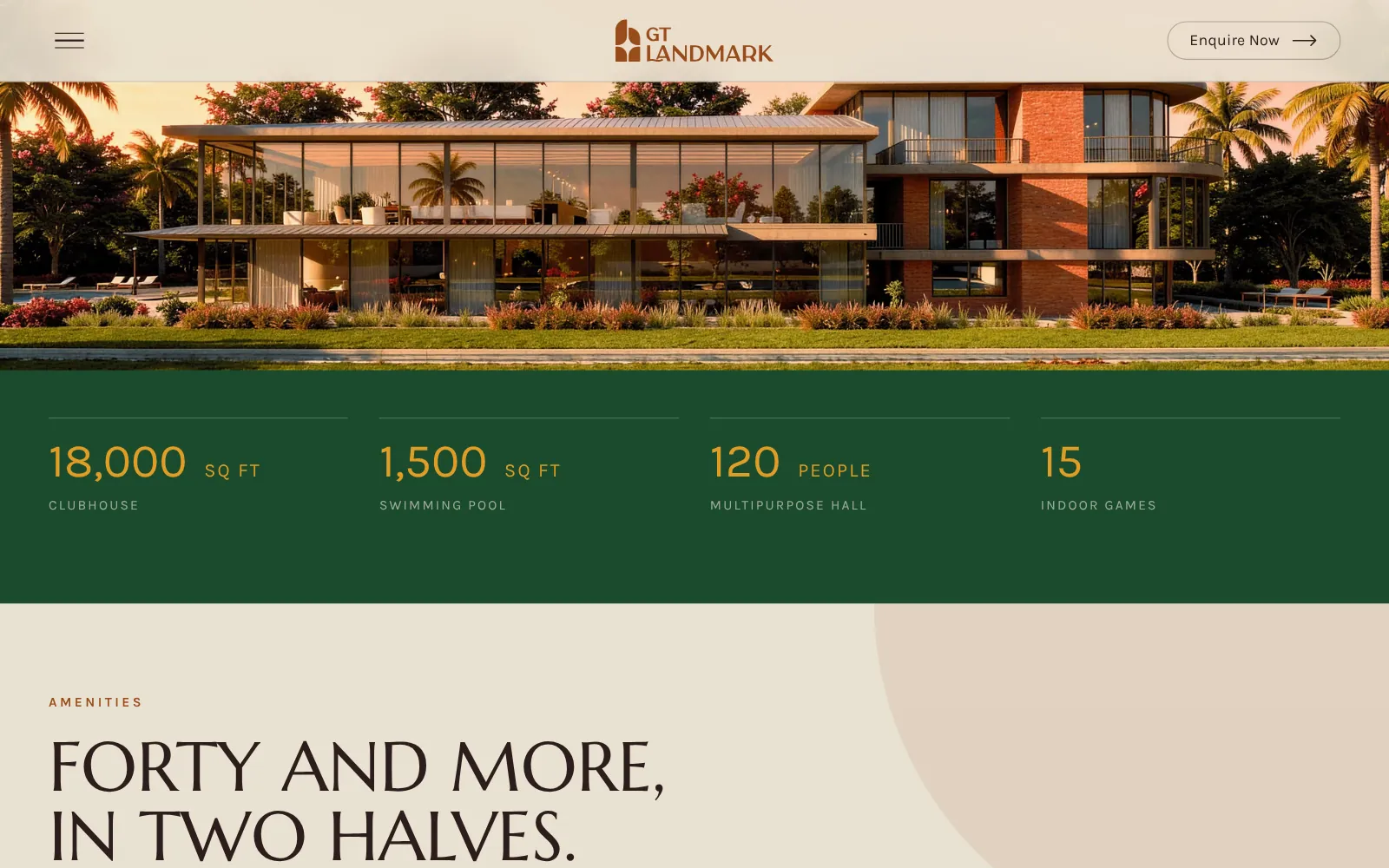 GT Landmark, website screen three