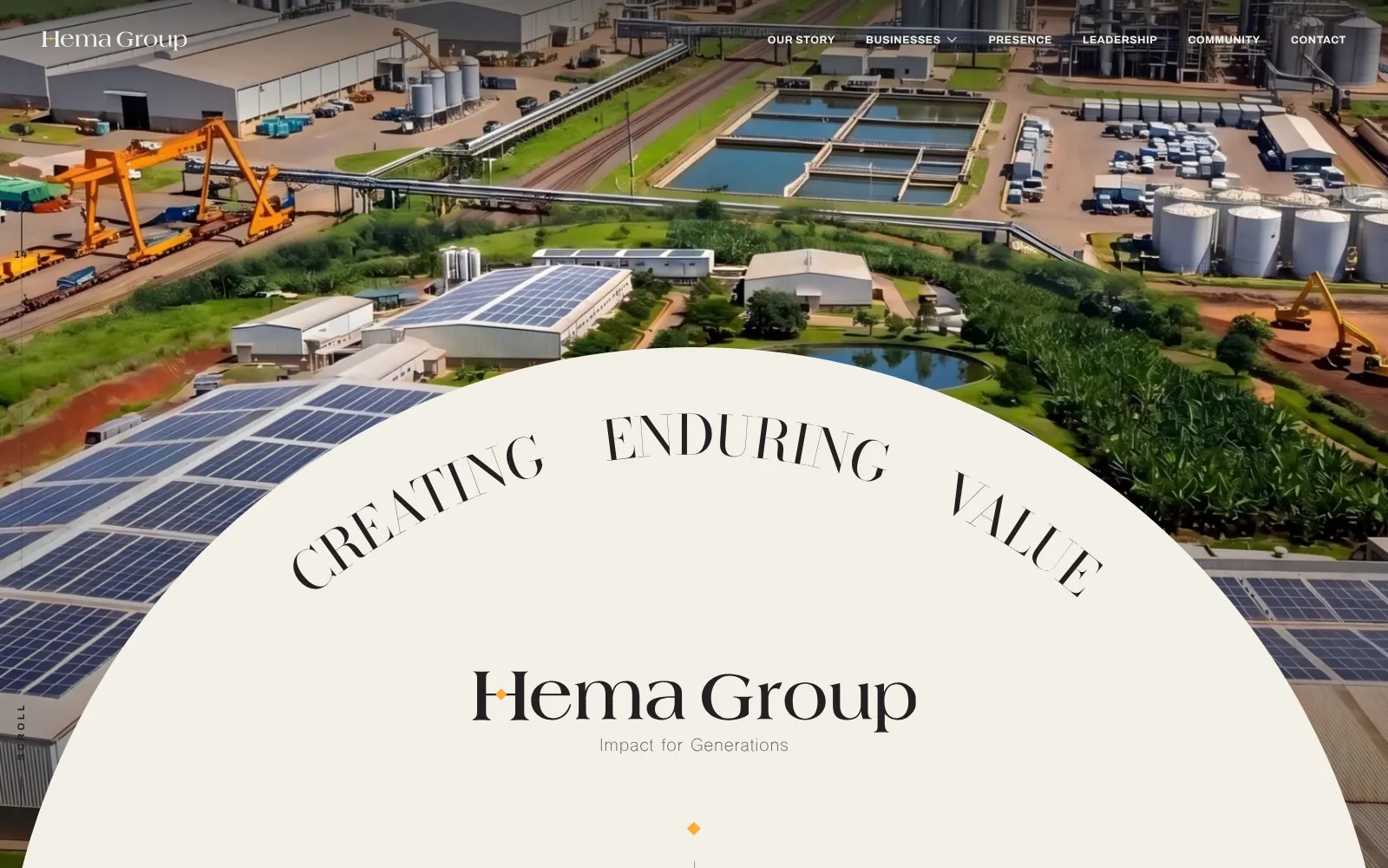HEMA Group, website screen one
