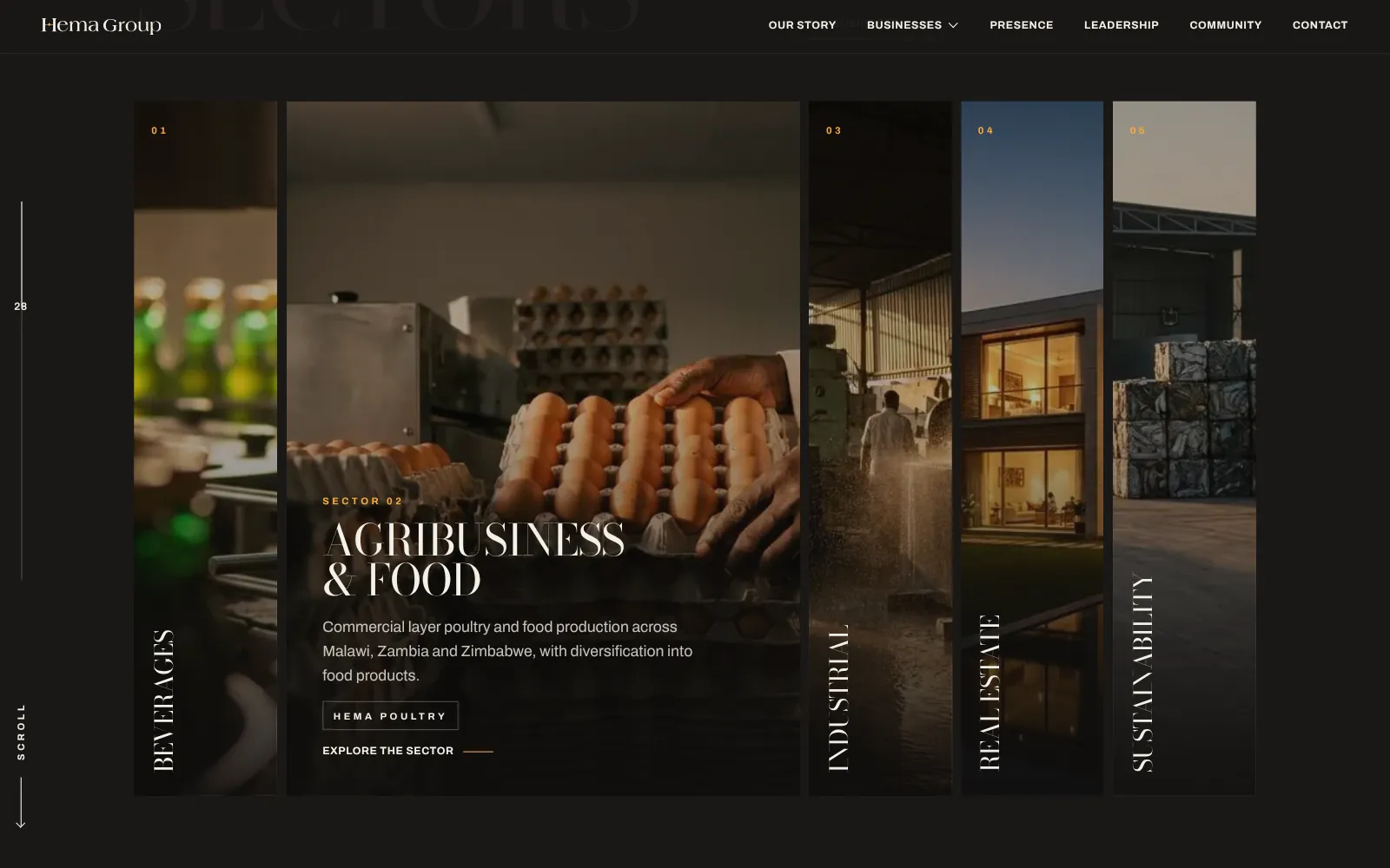 HEMA Group, website screen two
